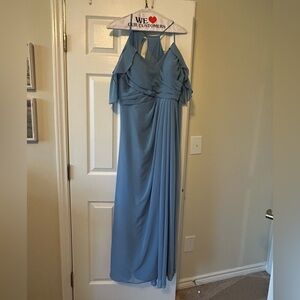 Steel Blue Bridesmaid Dress